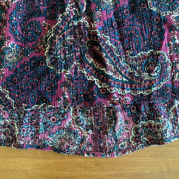 American Eagle Purple Paisley Print Dress Women's XXS - Picture 8 of 13